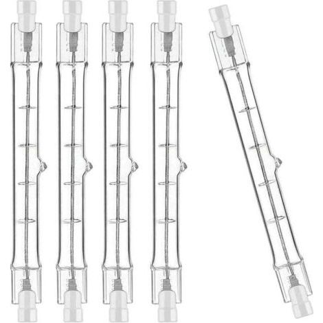 5er-Pack R7S-Halogenlampen, 78 mm, 80 W, 230 V dimmbare R7S-Halogenstablampe (78 mm) für Baustellenbeleuchtung, Gartenbeleuchtung und Wohnzimmerbeleuchtung