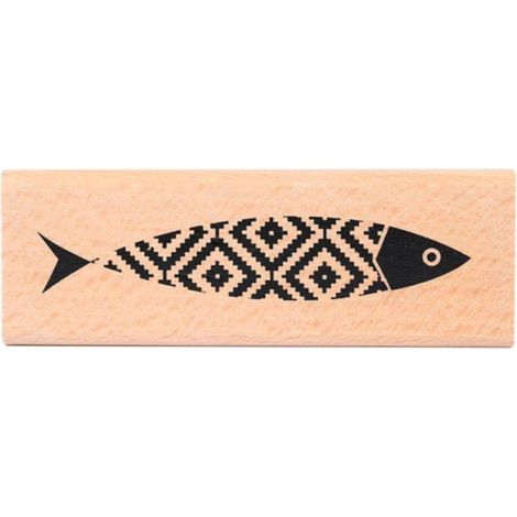 Graine Créative - Tampon en bois Poisson géométrique (1/2)