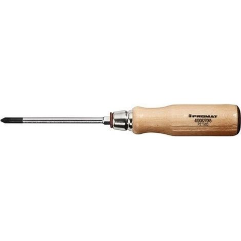 Destornillador tamaño PZD 1 hoja longitud 80 mm, tamaño madera, redondo, con 6KT y PROMAT