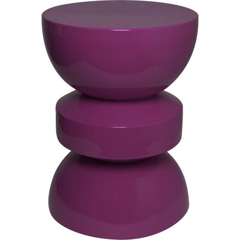 sweeek - Beistelltisch, Sofatisch, Nachttisch aus Metall mit Glanzeffekt Ø32 x H44,5cm