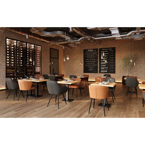 Chaises de brasserie en simili Mickaela (lot de 2) (1/5)