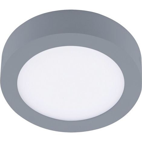 Plafón LED SMD "Know" redondo (18W 4000K 1440lm) IP20 Ø22cm fabricado en aluminio y acrílico color gris (1/2)