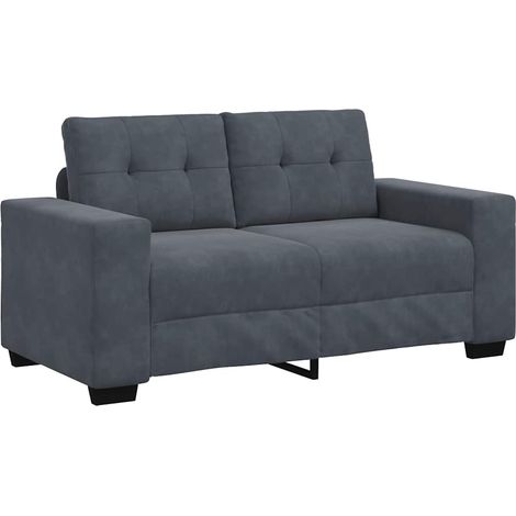 Divano Sofa Divanetto Grigio Scuro 160x77x82 cm in Velluto (1/5)