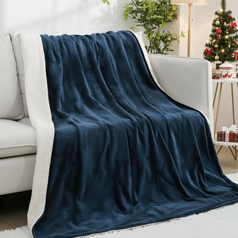 Couverture Chauffante Électrique 180 x 130 cm avec Arrêt Automatique 10H et 4 Niveaux de Chaleur - Sécurité Surchauffe - pour Lit (1/5)