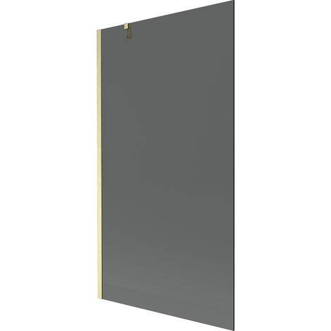 Mexen Next Badewannenabtrennung 1-flügelig 100 x 150 cm, Graphit, gebürstetes Gold - 895-100-000-00-40-55 (1/5)