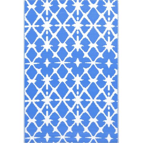 Maison Exclusive - Outdoor-Teppich ARAKIL Weiß und Blau 190x290 c