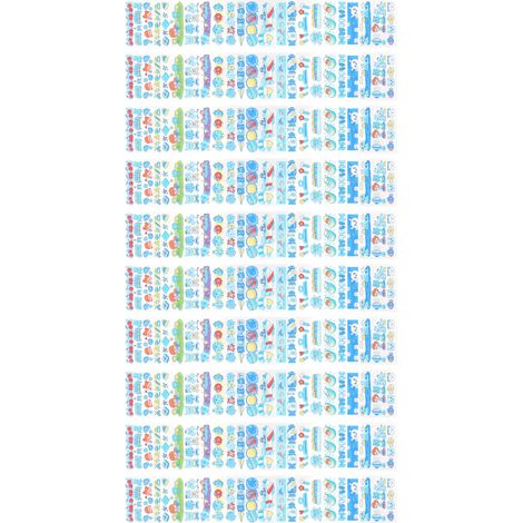 10 feuilles de ruban adhésif PET long, autocollants décoratifs mignons de style dessin animé pour calendrier, type 3