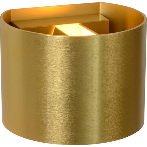 [GEBRAUCHT] B-Ware Lucide Wandleuchte Wandlampe LED rund gold matt Aluminium dimmbar (1/2)
