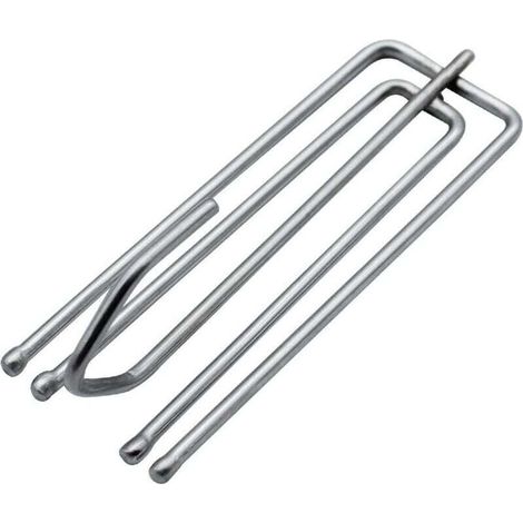 50 ganchos de acero inoxidable para cortinas pesadas de ventanas y puertas - Crezuo (1/4)