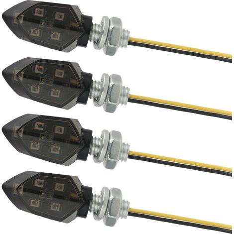 Clignotant LED 12V Indicateurs de Moto Mini pour Étanches Lumières Universels Scooter Quad Cruiser Off-Road (1/5)