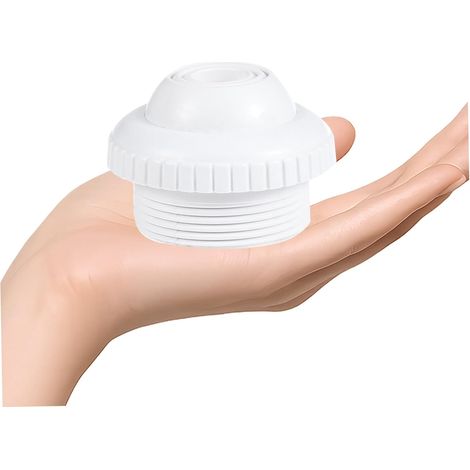 3 Pièces Buse De Pulvérisation De L'œil De Taureau Bain à Remous Raccord De Flux De Spa Accessoires De Piscine Creusée Raccord De Flux De Matériel PVC Blanche (1/5)