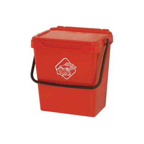 CASSONETTO PER RACCOLTA DIFFERENZIATA ROSSO 30LT