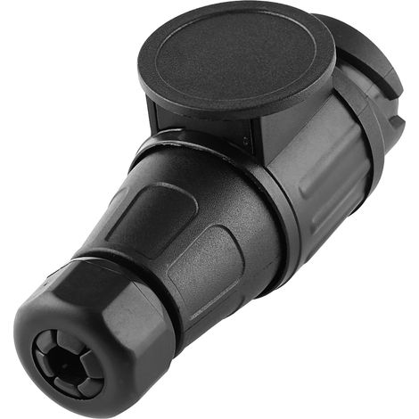 Connecteur électrique remorque 12V 13 broches, fiche adaptateur en plastique noir, 13 pôles (1/5)