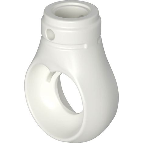 BAUHELD Markisenöse Rund 12 mm Ral 9016 für Kugelhaken