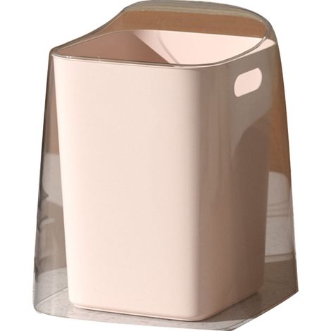 Poubelle de bureau sans couvercle Grand口径 Mini poubelle de comptoir pour chambre salon Rose (1/5)