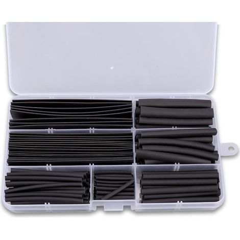 Ensemble de 150 gaines thermorétractables noires pour câbles RC - Protection et isolation électrique (1/5)