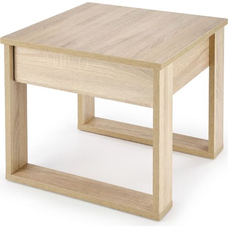 Mesa de centro Houston 1401, Roble Sonoma, 52x60x60cm, Diámetro: 0, Aglomerado laminado, Angular (1/5)