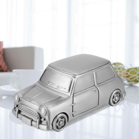 Mini Tirelire Vintage En Alliage Voiture Tirelire Pièce Économiser Pot Enfants Pour Maison Decor Cadeau (1/4)