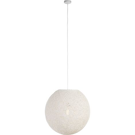 Pendelleuchte im Landhausstil weiße Kugel 60cm - Corda