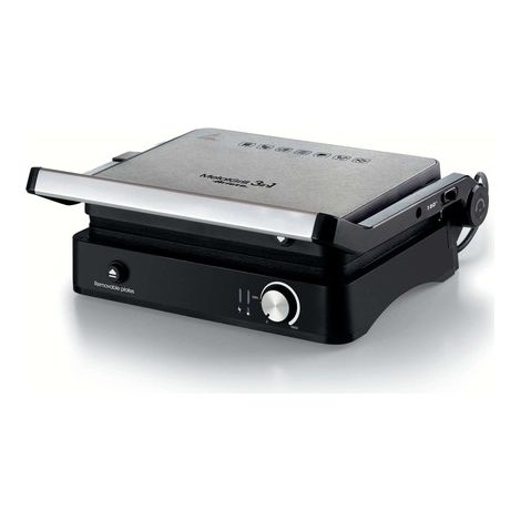 Ariete MetalGrill 3en1 grill eléctrico plata y negro