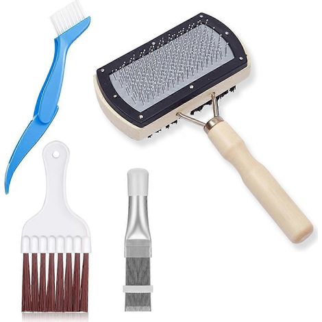 Kit de nettoyage de 4 brosses pour ailettes de condenseur de climatiseur -- (1/5)