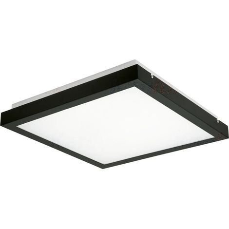 Plafonnier LED TYBIA - 25W - Détecteur Mouvement - 2600lm - Noir - 320x320mm (1/2)