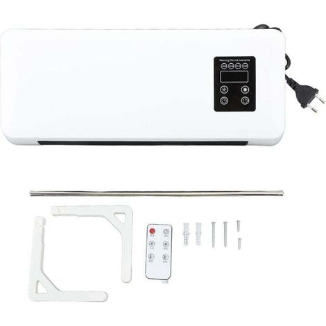 Radiateur électrique mural 1500 W, chauffage et refroidissement rapides, avec télécommande, sèche-serviettes, convient pour chambre et salle de bain, prise UE, 220 V (1/4)