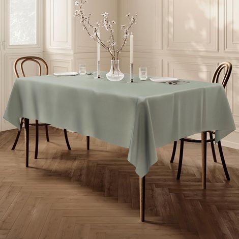 Nappe Polyester Facile d'entretien Rectangulaire 150 x 300 cm Uni Vert Sauge (1/5)