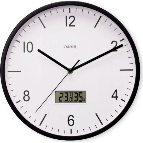 Hama 00185887 Funk Wanduhr 35 cm x 350 mm x 350 mm x 40 mm Schwarz