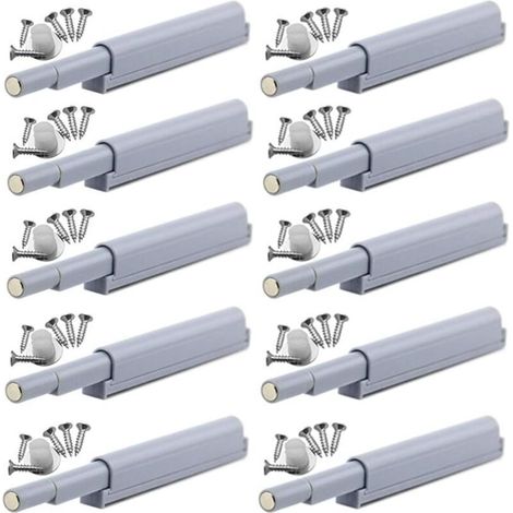 Magnetische Push-to-Open-Verschlüsse. Die Türen lassen sich durch einfaches Drücken öffnen und schließen (10 Stück).