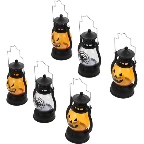 Lanterne Citrouille d'halloween Lampe à Bougie LED 6 Pièces Décorative (1/5)