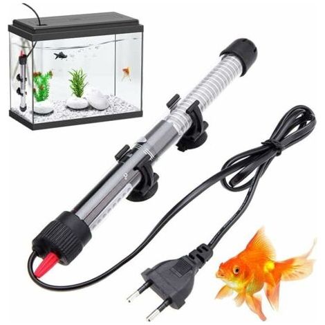 Chauffage D'aquarium, 50W Réchauffeur Submersible, Réchauffeur d'Aquarium avec Ventouse, Réchauffeur à Immersion Réglable, Réchauffeur de Thermostat d'Aquarium pour Eau Mer, Eau Douce (1/5)