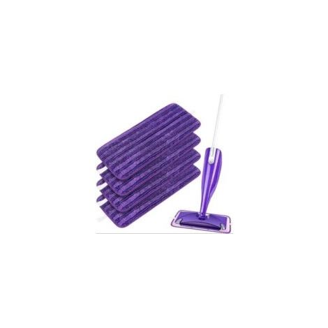 Quattro panni di ricambio lavabili e riutilizzabili per moci Swiffer WetJet, realizzati in microfibra TRIMEC. - Crezuo