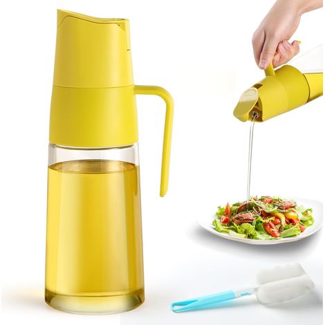 Spruzzino olio aceto vetro 600 ml con erogatore spray (1/5)