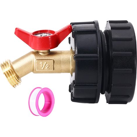Adaptateur pour cuve IBC S60 x 6 – Raccord de tuyau en laiton — Raccord de remplacement et adaptateur de robinet (1/4)