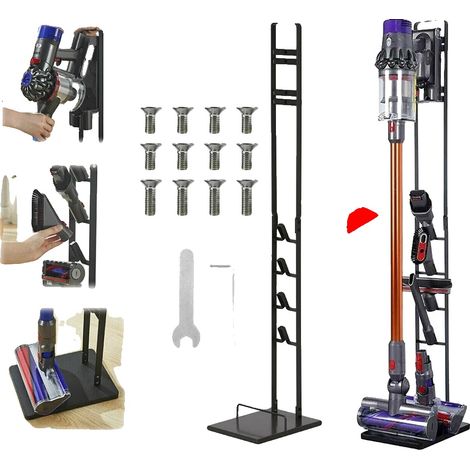 Support d'aspirateur, alliage d'aluminium, prend en charge plusieurs modèles, design autonome, support d'accessoires pour 4 articles, capacité de charge directe (1/5)