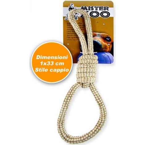 TRADE SHOP - Corda Per Cane Cani Stile Cappio Da Mordere 1x33 Cm Gioco E Addestramento Dog -