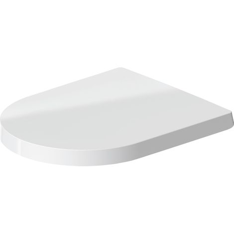 Abattant WC, Abattant WC avec amortisseur de fermeture, Abattant Toilette en Uréa-Duroplast, avec Charnières en Acier Inoxydable, Blanc (1/5)