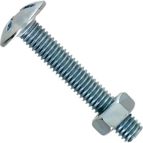 Boulon poêlier en acier zingué 8x40mm VYNEX 5 pièces avec écrou