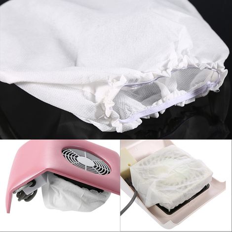 Sac de remplacement pour aspirateur à ongles, lot de 10, non tissé, collecteur de poussière pour manucure, outil de salon, compatible ponceuse à ongles (1/5)