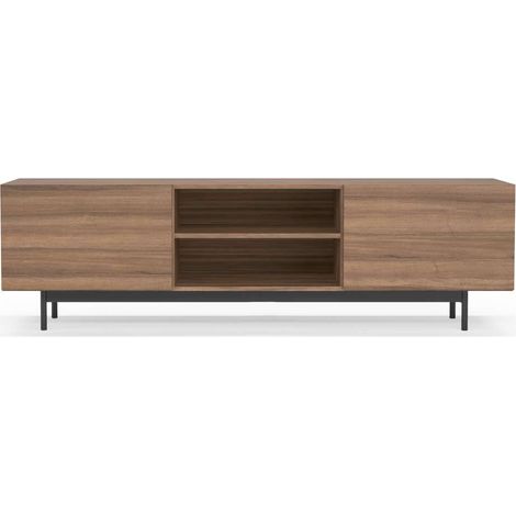 Mueble bajo televisión Md-608-2 en color nogal, 52cm(alto) 180cm(ancho) 43cm(largo) (1/4)