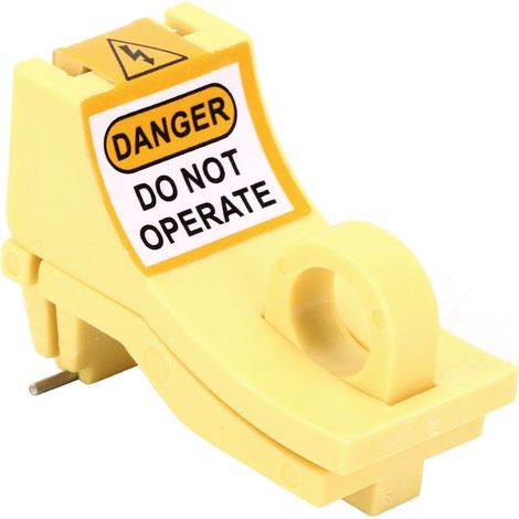 Cadenas de Sécurité Ortviai D2710 Miniature Prise Outward pour MCB Nylon Jaune
