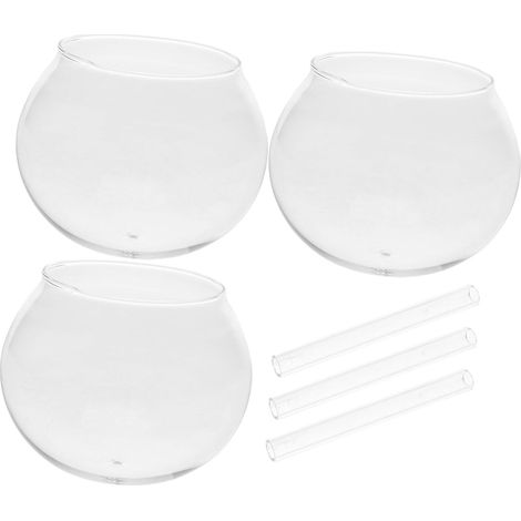 Lot de 3 Carillons à vent en verre, DIY à peindre, 8cm, tubes furin, décoration jardin balcon zen