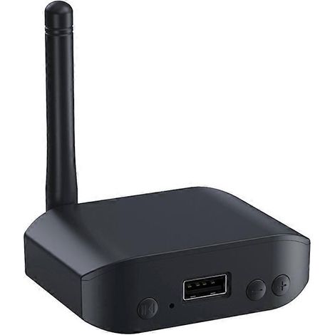 Adaptateur/émetteur/récepteur audio Bluetooth 5.3 combiné, prend en charge la lecture de musique stéréo sans fil AUX 3,5 mm, batterie intégrée de 300 mAh. (1/5)