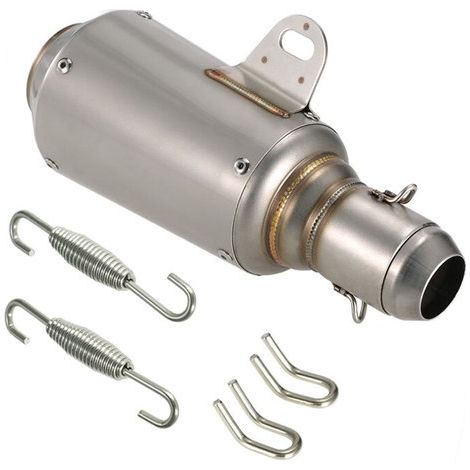 Adecuado para silenciadores de escape de acero inoxidable esmerilados universales de 51 mm para motocicletas y vehículos todo terreno (1/5)