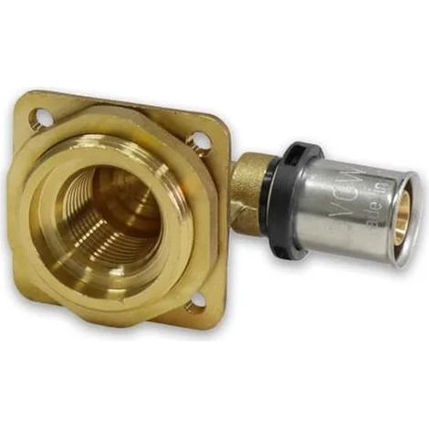 Raccord de chasse d'eau à sertir 16 x 2 - 1/2", Laiton, Certifié DVGW (1/4)