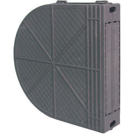 Scatola avvolgitori in plastica interforo cm.18,5 - dim.ingombro cm.20,5x4,5x20,5
