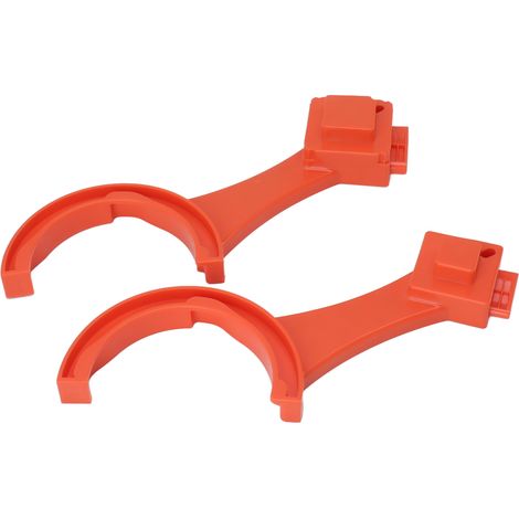 Clé universelle pour raccords d'égout de camping-car (1 jeu) - Connexion et déconnexion faciles - Compatible avec la plupart des bouchons d'égout mâles et femelles de 3 et 4 pouces (orange) (1/5)