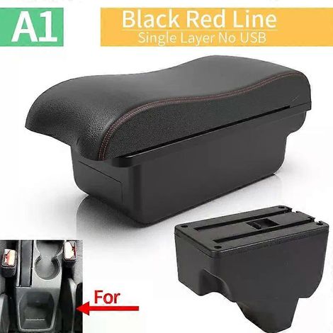 Boîte de rangement multifonction pour accoudoir de Peugeot 2008 et Peugeot 208 (2019-2024) avec port USB. Accessoires auto compatibles. (1/5)
