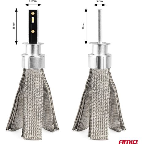 Ampoules LED pour voiture série Flex+ H1 12V 24V 6000K Canbus amio-03655 (1/5)